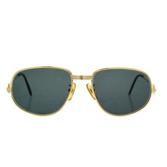 CARTIER Romance Louis Sunglasses Green Gold France 31RL567 main image 8